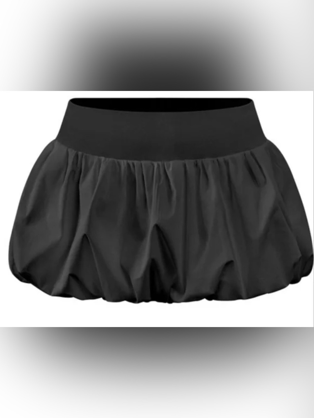 PrettyLittleThing NWT Black Bubble Hem Mini Skirt